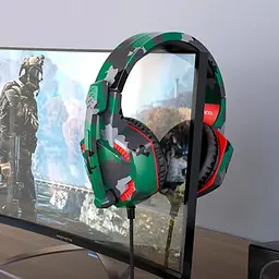 Дротова ігрова гарнітура Hoco Gaming headphones Hi-Res ESD08, USB, 2x3.5mm, 2m, Camouflage-Green - мініатюра 8