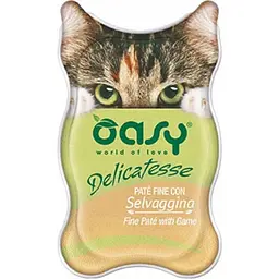 Вологий корм для дорослих котів Oasy Delicatesse паштет з дичиною 85 г - мініатюра 2