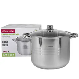 Каструля з кришкою Kamille KM-5404 10.5 л 26 см срібляста - мініатюра 6