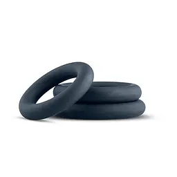 Набір ерекційних кілець Boners 3-Piece Cock Ring Set, 3 шт (сірий)