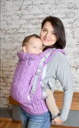 Ерго рюкзак регульований від народження 0 - 18 місяців "Adapt" Coolbabka Бузковий Lily - мініатюра 4