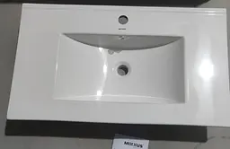Умивальник меблевий Mixxus Premium Cubic-1503 810x460x170 мм з отвором під змішувач і переливом MP6497, Білий - мініатюра 7