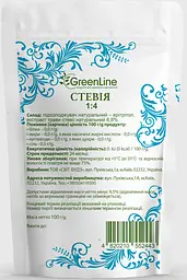 Стевія GreenLine 1:4 з рослинним підсолоджувачем 100 г  - мініатюра 2
