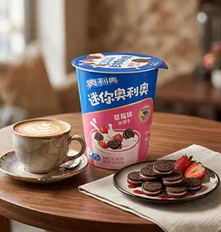 Печиво Oreo Mini Biscuit Strawberry 55г - мініатюра 4