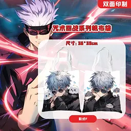 Шоппер еко-сумка Магічна битва Jujutsu Kaisen 36 х 33 см двосторонній - мініатюра 2