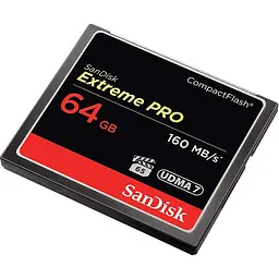 Карта пам'яті SanDisk CompactFlash 64GB Extreme Pro R-160MB/s [SDCFXPS-064G-X46] [100469] - мініатюра 2