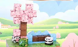 Магнітний конструктор Minecraft 100 шт по грі Майнкрафт Вишневий колір млин Mk001004 - мініатюра 5