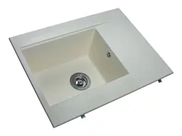 Кухонна мийка Miraggio BODRUM 650 jasmine (0000009) Граніт, Врізна, Жасмин - мініатюра 3