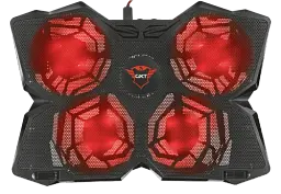 Підставка для ноутбука до 17" Trust GXT 278 Yozu, Black, 4x12 см вентилятори, червоне LED підсвічування, 3 варіанти висоти, 406х286х30 мм, 752 г (20817) - мініатюра 2