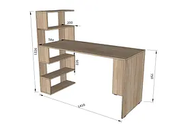 Стіл комп'ютерний Moreli Roland 1416х1226х600 мм Білий (zg-s24-white) - мініатюра 2