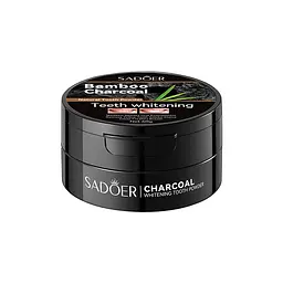 Зубний порошок Sadoer для відбілювання з бамбуковим вугіллям Bamboo Charcoal Activated Whitening Tooth Powder 60 мл