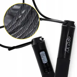 Скакалка з лічильником 4FIZJO 2 в 1 провідна/бездротова Black (P-5905973402200) - мініатюра 6