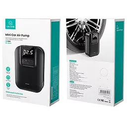 Портативний насос Usams US-ZB215 Mini Car Air Pump Black - мініатюра 6