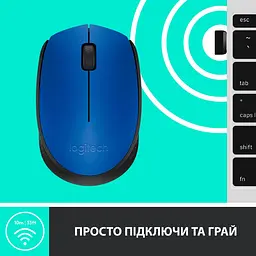Бездротова миша Logitech M171 Wireless Blue/Black (910-004640) - мініатюра 6