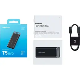 Накопичувач SSD Samsung SSD накопитель 2TB USB3.2 T5 EVO MU-PH2T0S/EU (MU-PH2T0S/EU) - мініатюра 4