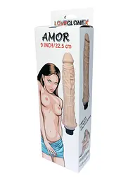 Вібратор Boss Series Amor 9 LoveCloneX 25.5 см тілесний - мініатюра 6