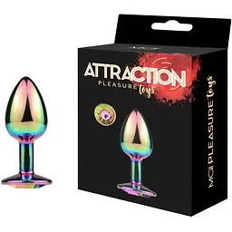 Металева анальна пробка Mai Attraction Toys №72 Rainbow