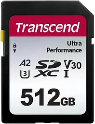 Карта пам'яті Transcend SD 512GB C10 UHS-I U3 A2 R160/W90MB/s 4K (TS512GSDC340S)