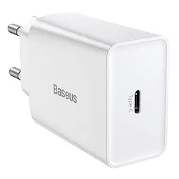 МЗП Baseus Speed Mini Quick Charger 20W (1USB-C) (CCFS-S) Білий - мініатюра 2