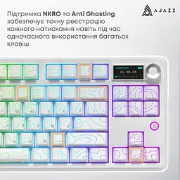 Клавіатура бездротова Ajazz AK870 V2 Maillard Switch White (AK870-V2-S-W) - мініатюра 16