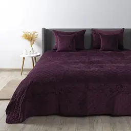 Покривало ТЕП Velour бордо ромб прямий 220 x 240 см (4-00517_21765) - мініатюра 5