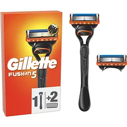 Станок для гоління чоловічий (бритва) Gillette Fusion5 з 2 змінними картриджами 