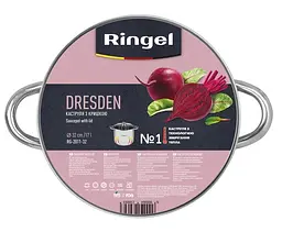 Каструля Ringel Dresden 17 л 32 см з кришкою нержавіюча сталь (RG-2011-32) - мініатюра 5