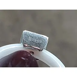 Срібне кільце Aurora з керамікою і фіанітами. С1007Б 16 - мініатюра 5