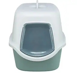 Закритий туалет для котів Trixie Vico Зелений/Білий 40x40x56 TX-402710 - мініатюра 2