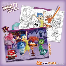 Пазли 2в1 Думками навиворіт 2 Lisciani Disney Inside Out 2 двосторонні 60 елементів 70 × 50 см (SKU-342) - мініатюра 2