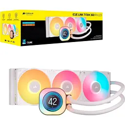 СВО Corsair iCUE LINK TITAN 360 RX LCD White (CW-9061026-WW) - мініатюра 6