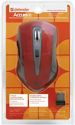 Мишка Defender Accura MM-965 Red (52966) - мініатюра 4
