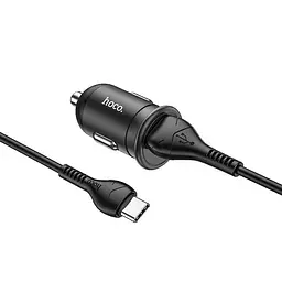 Адаптер автомобільний Hoco Type-C Cable Mighty single port Car charger Z43 |1USB, 3A, QC, 18W| - мініатюра 2