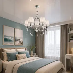 Люстра з абажурами Splendid Ray L80054/5 (SHABIN SLIVER) хром, 5 ламп, Ø60 см - мініатюра 2