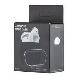 Чохол Silicone Case 1,2mm for AirPods 1/2 Black - мініатюра 2