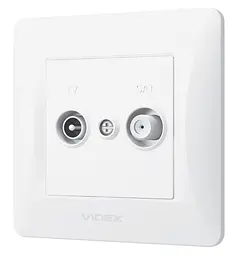 Розетка Videx Binera TV+SAT кінцева біла (VF-BNSK2TVSATE-W) - мініатюра 2