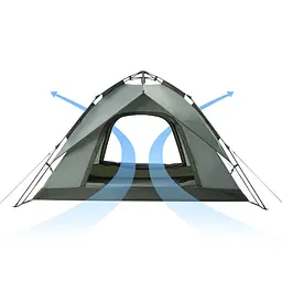 Намет тримісний автоматичний Naturehike NH21ZP008, оливково-зелений - мініатюра 4