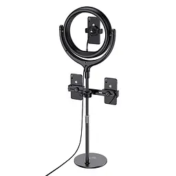 Тримач із кільцевим освітленням Hoco LV01 Rouge desktop fill light live broadcast stand - мініатюра 3