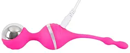 Вагінальні кульки Smile Vibrating Love Balls Rechargeable, 18 см, рожевий - мініатюра 6