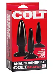 Набір анальних пробок Colt Anal Trainer Kit 3 шт. (чорний) - мініатюра 3