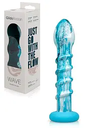 Скляний дилдо Gildo - Ocean Wave Glass Dildo - мініатюра 7