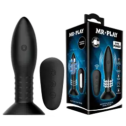 Анальна пробка з вібрацією Mr Play RC Vibrating Butt Plug Black, 11х3.3 см, чорний - мініатюра 7