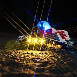 Модернізований комплект світлодіодного підсвічування для конструктора Lego Star Wars Jedi Bob's Starfighter, сумісний із Lego 7538 - мініатюра 3
