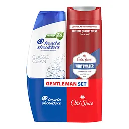 Набiр: Шампунь проти лупи Head & Shoulders Основний догляд 400 мл + Гель для душу Old Spice Whitewater 3-в-1 400 мл