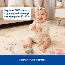 Великий двосторонній ігровий термокилимок Piccolino Ведмежа і друзі 180х200х1,5 см (26000005) - мініатюра 7