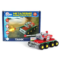 Металевий конструктор Танк ТехноК 4951TXK 174 деталі - мініатюра 2