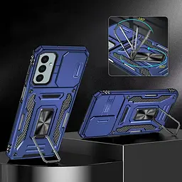 Ударостійкий чохол Camshield Army Ring для Samsung Galaxy S25 FE Синій / Navy - мініатюра 3