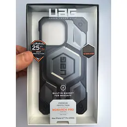 Оригінальний протиударний чохол UAG Monarch Pro MagSafe для iPhone 14 Pro Max (6.7") Silver (114031113333) - мініатюра 2