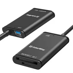 Зчитувач флеш-карт ColorWay USB-C to USB 3.0/SD/MicroSD (CW-CR-02) - мініатюра 4