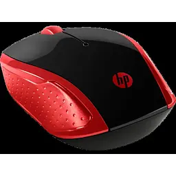 Мишка бездротова HP 200, 3 кн., 1000 dpi, чорно-червона